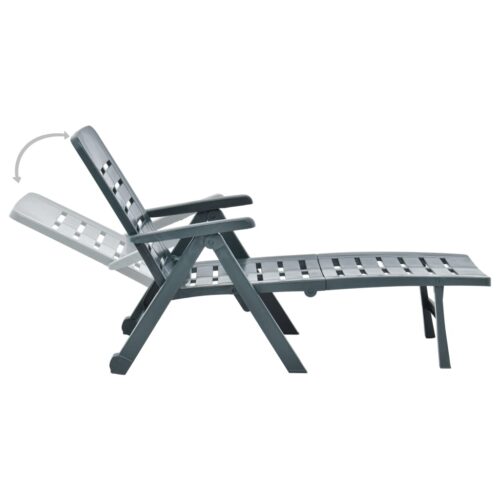 Portable Folding Outdoor Sun Lounger Garden Patio Pool Camping Beach Chair Green - Image 4