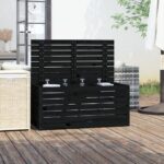 Garden Box Black 101x50.5x46.5cm Solid Wood Pine