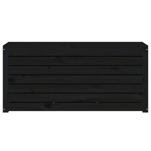 Garden Box Black 101x50.5x46.5cm Solid Wood Pine - Image 4