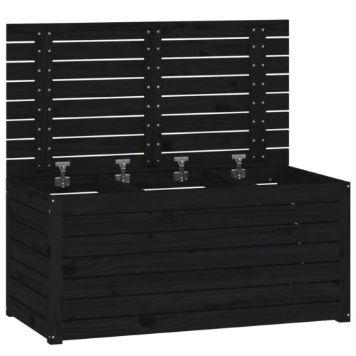 Garden Box Black 101x50.5x46.5cm Solid Wood Pine - Image 5