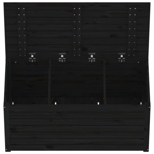 Garden Box Black 101x50.5x46.5cm Solid Wood Pine - Image 7