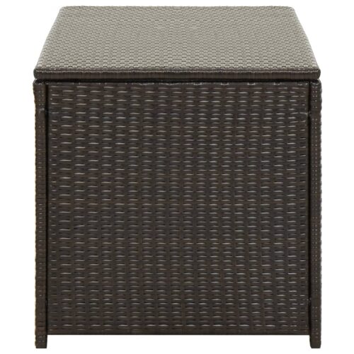 Garden Storage Box Poly Rattan 100x50x50cm Brown - Image 3