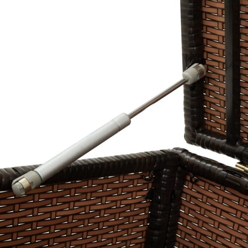 Garden Storage Box Poly Rattan 100x50x50cm Brown - Image 8