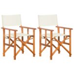 Director's Chairs 2pcs Solid Acacia Wood