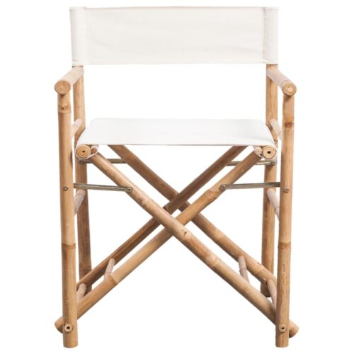 Folding Director's Chair 2pcs Bamboo Canvas - Image 3