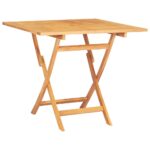 Folding Garden Table 85x85x76cm Solid Teak Wood