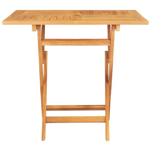 Folding Garden Table 85x85x76cm Solid Teak Wood - Image 3