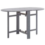 Garden Table Grey 120x70x74cm Solid Acacia Wood