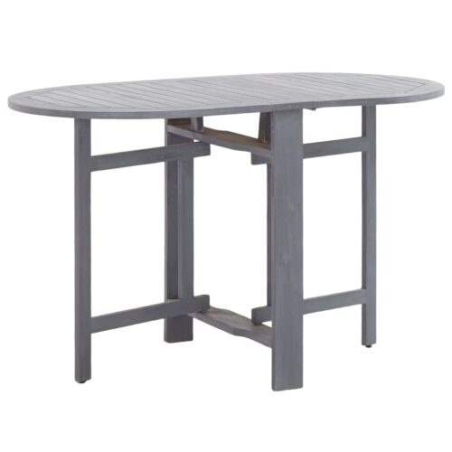 Garden Table Grey 120x70x74cm Solid Acacia Wood