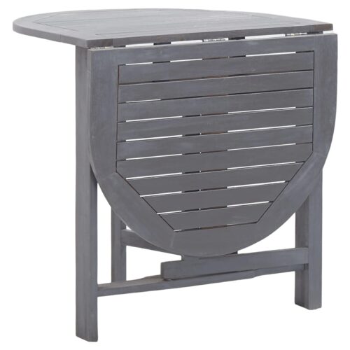 Garden Table Grey 120x70x74cm Solid Acacia Wood - Image 5
