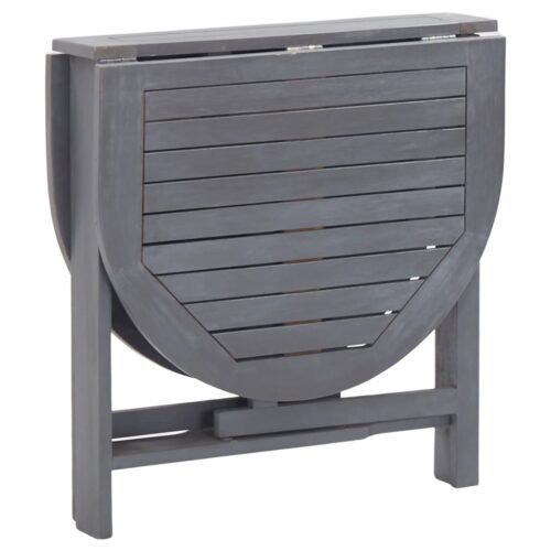 Garden Table Grey 120x70x74cm Solid Acacia Wood - Image 6