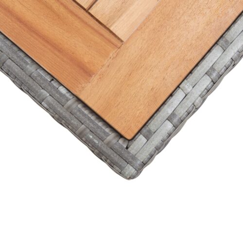 Garden Table Anthracite Brown 123x60x74cm Solid Acacia Wood - Image 5