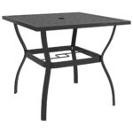 Garden Table Anthracite 81.5x81.5x72cm Steel