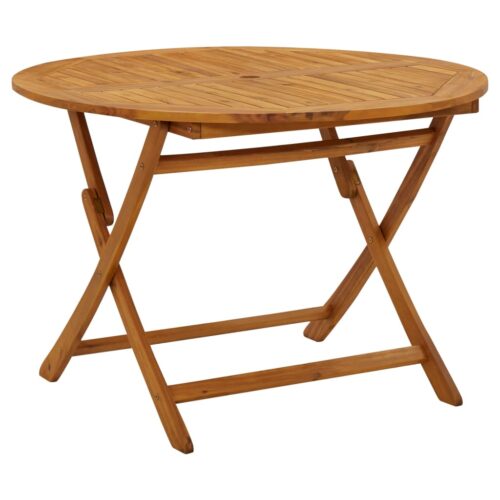 Folding Garden Table 110cm Solid Acacia Wood