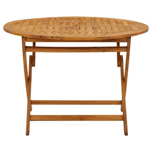 Folding Garden Table 110cm Solid Acacia Wood - Image 2