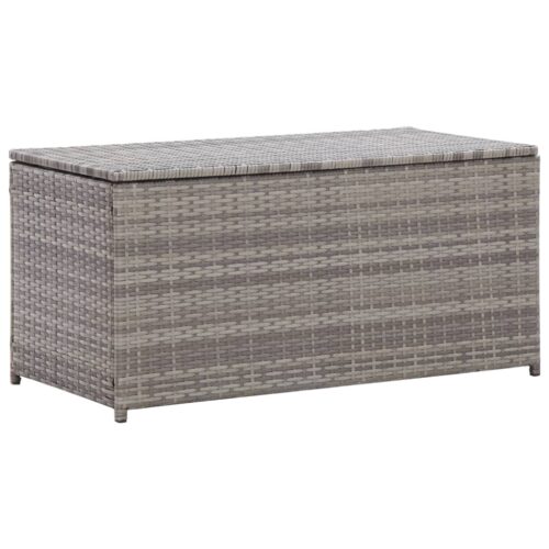 Garden Storage Box Poly Rattan 100x50x50cm Grey