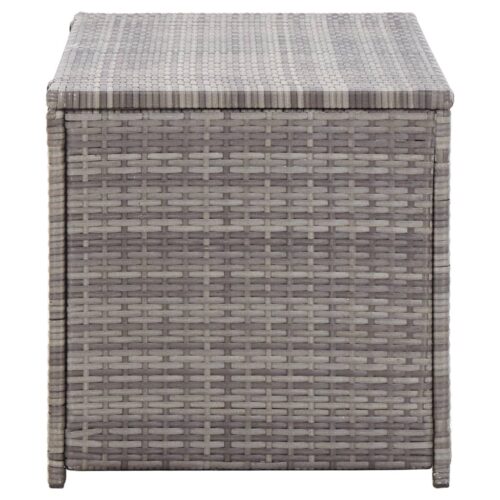 Garden Storage Box Poly Rattan 100x50x50cm Grey - Image 4