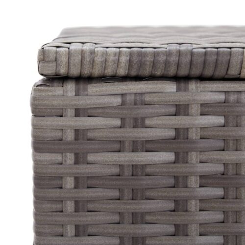 Garden Storage Box Poly Rattan 100x50x50cm Grey - Image 6