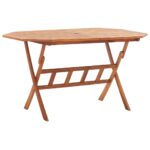 Folding Garden Table 135x85x75cm Solid Acacia Wood