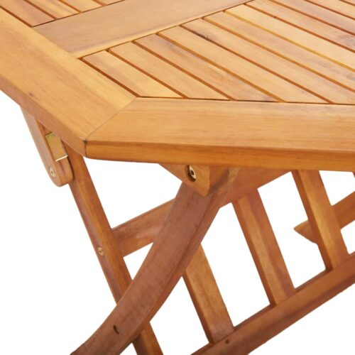 Folding Garden Table 135x85x75cm Solid Acacia Wood - Image 6