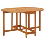 Garden Table 130x90x72cm Solid Acacia Wood