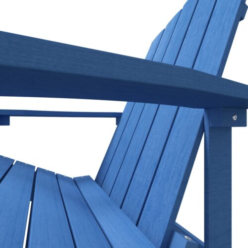 Garden Adirondack Chair HDPE Aqua Blue - Image 6