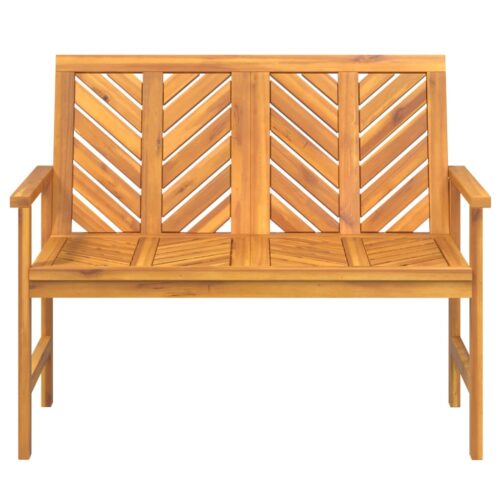 Garden Bench 109cm Solid Wood Acacia - Image 3