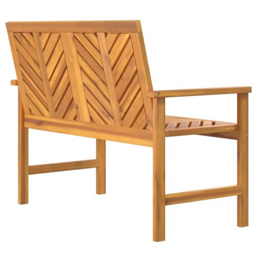 Garden Bench 109cm Solid Wood Acacia - Image 5