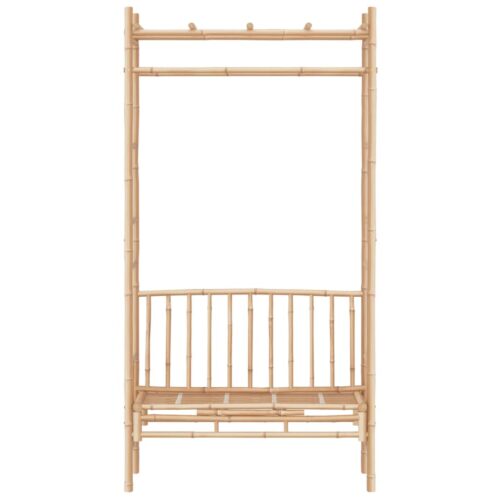 Garden Bench with Pergola 116cm Bamboo - Image 3