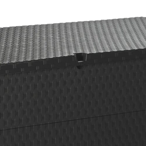 Garden Storage Box Anthracite 120x56x63cm PP Rattan - Image 9