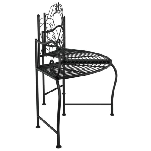 Tree Bench 150cm Black Steel - Image 5