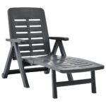 Portable Folding Outdoor Sun Lounger Garden Patio Pool Camping Beach ChairAnthracite
