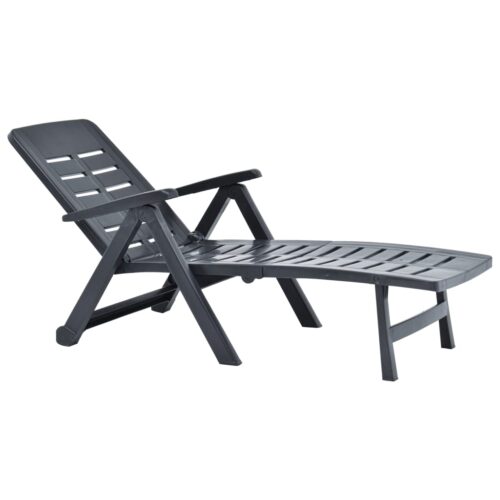 Portable Folding Outdoor Sun Lounger Garden Patio Pool Camping Beach ChairAnthracite - Image 3
