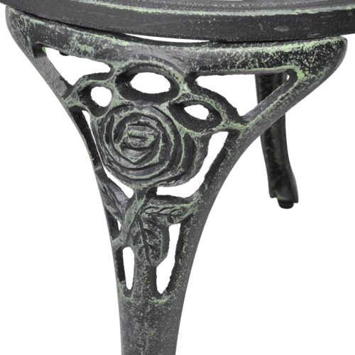 Bistro Chairs 2pcs Cast Aluminium Green - Image 5