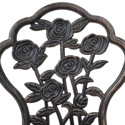 Bistro Chairs 2pcs Bronze Cast Aluminium - Image 7