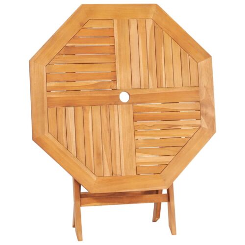 Folding Garden Table 85x85x76cm Solid Teak Wood - Image 6