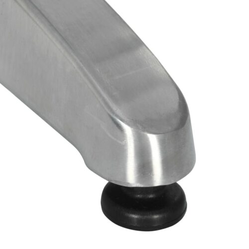 Garden Table Silver 120x60x70cm Aluminium - Image 4