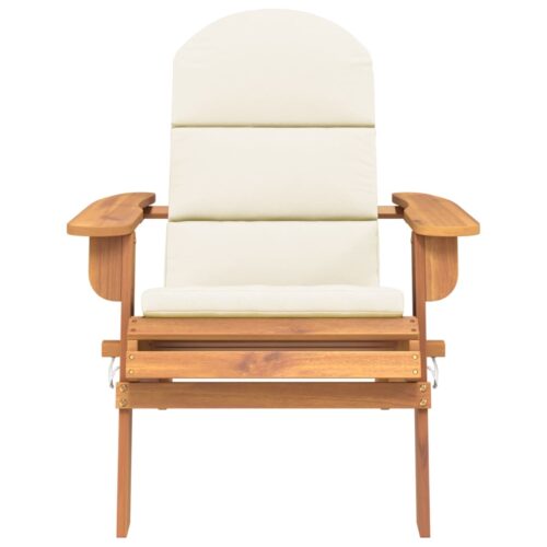 Adirondack Garden Chair with Cushions Solid Wood Acacia - Image 3