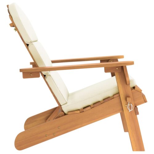 Adirondack Garden Chair with Cushions Solid Wood Acacia - Image 4