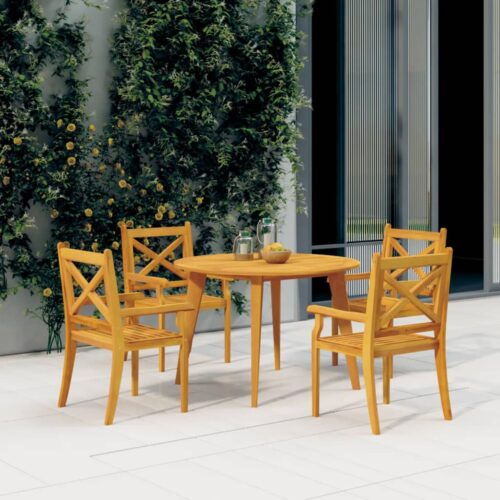 Garden Table 110x75cm Solid Wood Acacia - Image 9