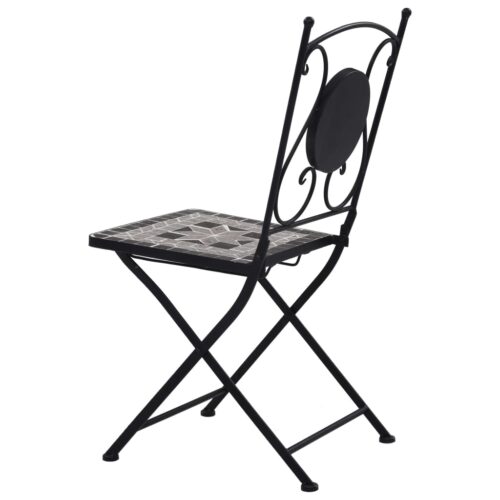 2x Mosaic Garden Chairs Ceramic Iron Outdoor Patio Bistro Lounge Dining Seats - Image 4