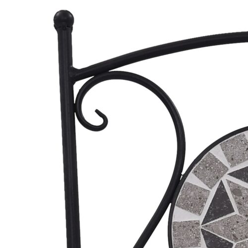 2x Mosaic Garden Chairs Ceramic Iron Outdoor Patio Bistro Lounge Dining Seats - Image 7