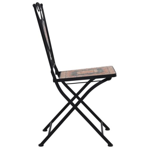 Mosaic Bistro Chairs 2pcs Orange/Grey - Image 4