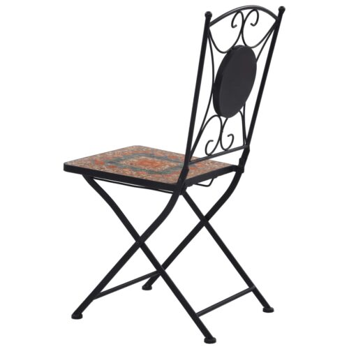 Mosaic Bistro Chairs 2pcs Orange/Grey - Image 6