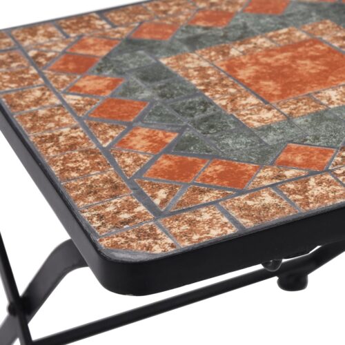 Mosaic Bistro Chairs 2pcs Orange/Grey - Image 8