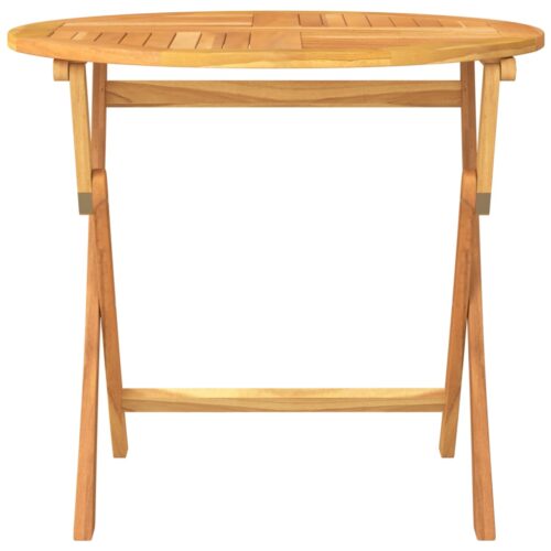 Folding Garden Table 85x76cm Solid Teak Wood - Image 3