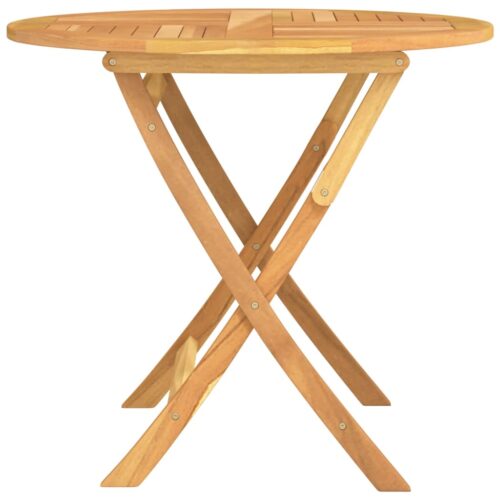 Folding Garden Table 85x76cm Solid Teak Wood - Image 4