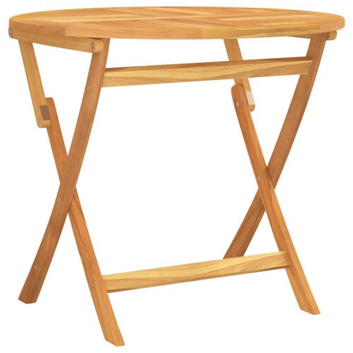 Folding Garden Table 85x76cm Solid Teak Wood - Image 5