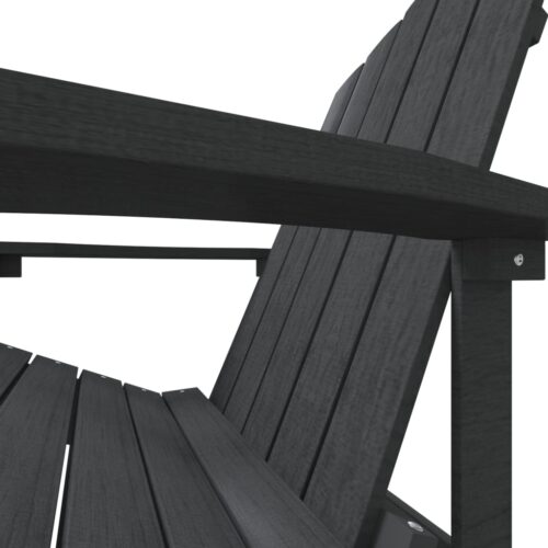 Garden Adirondack Chair HDPE Anthracite - Image 6