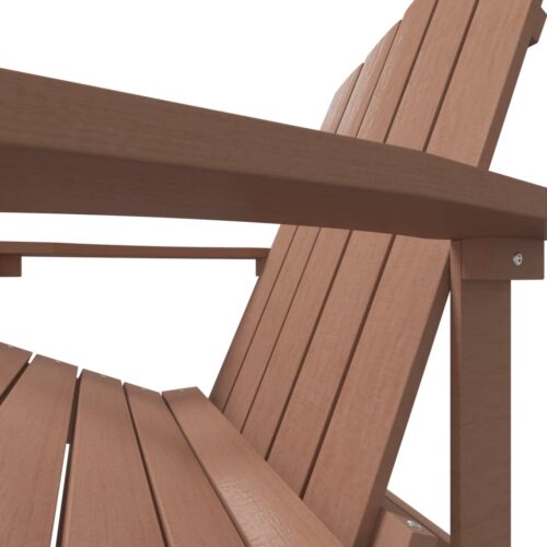 Garden Adirondack Chair HDPE Brown - Image 6